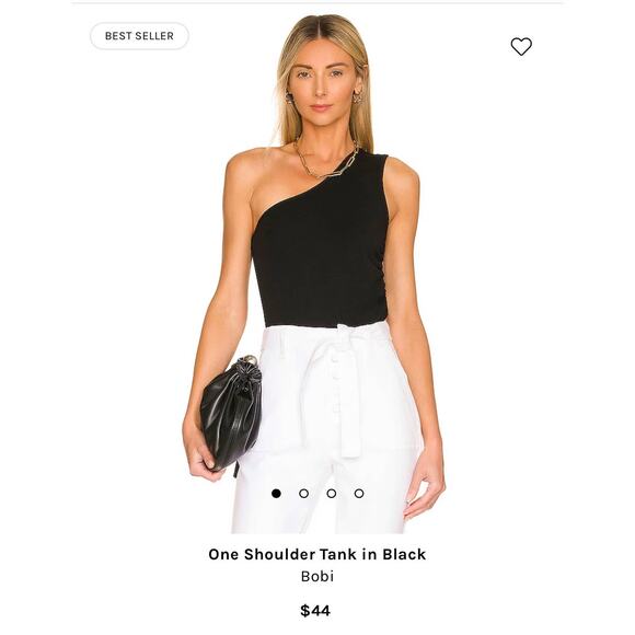 *SOLD* NWT! Bobi Los Angeles One Shoulder Shirred Top - Size Small - Picture 9 of 9